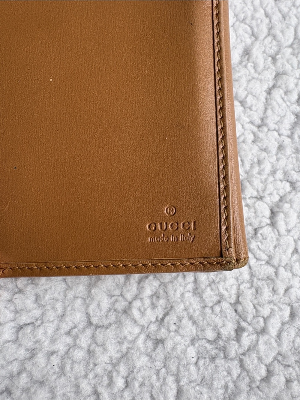 Gucci Interlocking Gold GG Calfskin Camel Colored Leather Continental Wallet - Picture 7 of 14